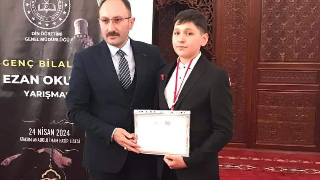 Genç Bilaller Ezan Okuma Yarışması Karadeniz Bölge Finallerinde 1.lik